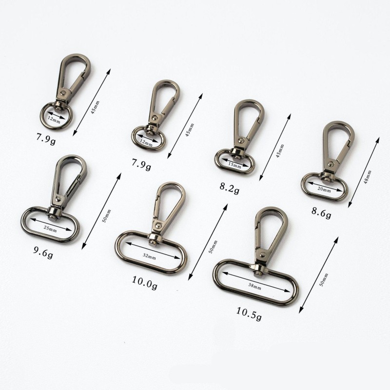 Wholesale custom size hardware accessories swivel zinc alloy metal snap hook buckle for bags